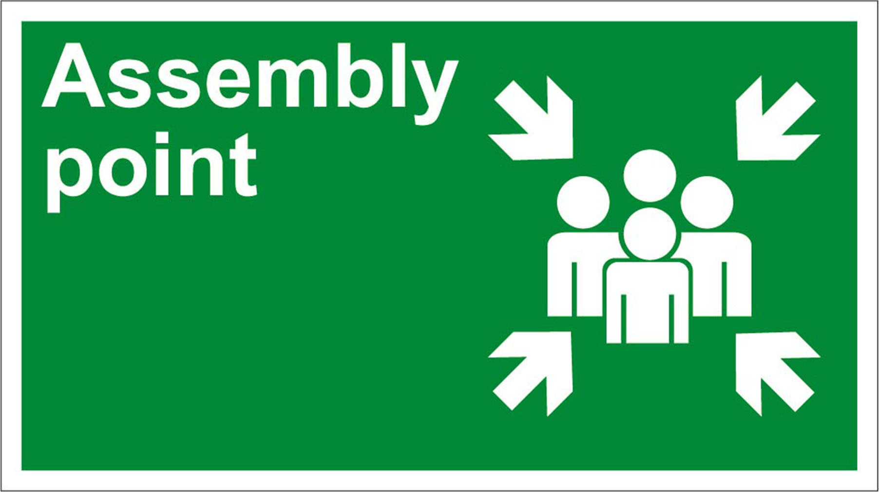 Osha Emergency Sign Assembly Point With Symbol Alumin - vrogue.co